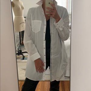 Zara women’s white tunic top